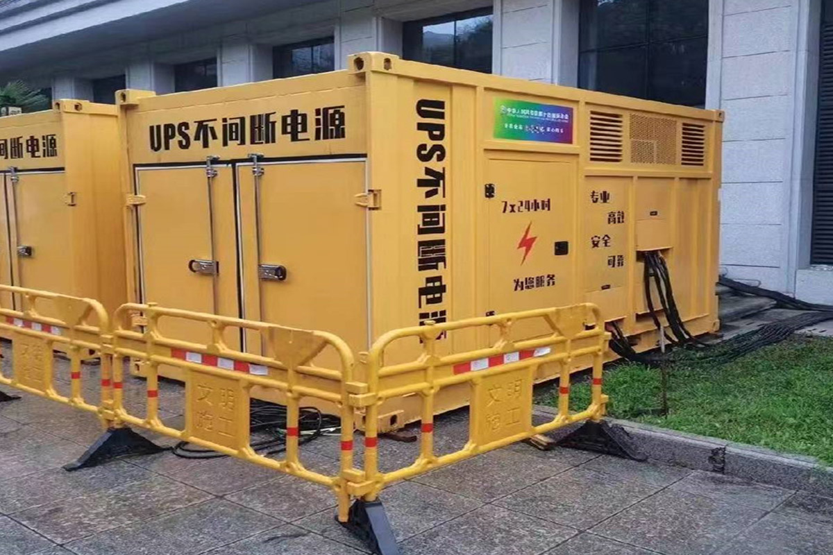 泾源发电机租赁施工现场